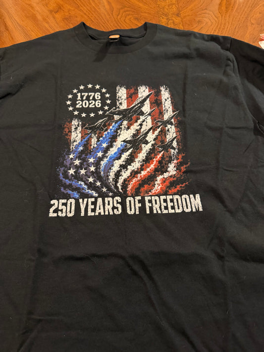 Pre Made Tshirt 250 yrs with Jets