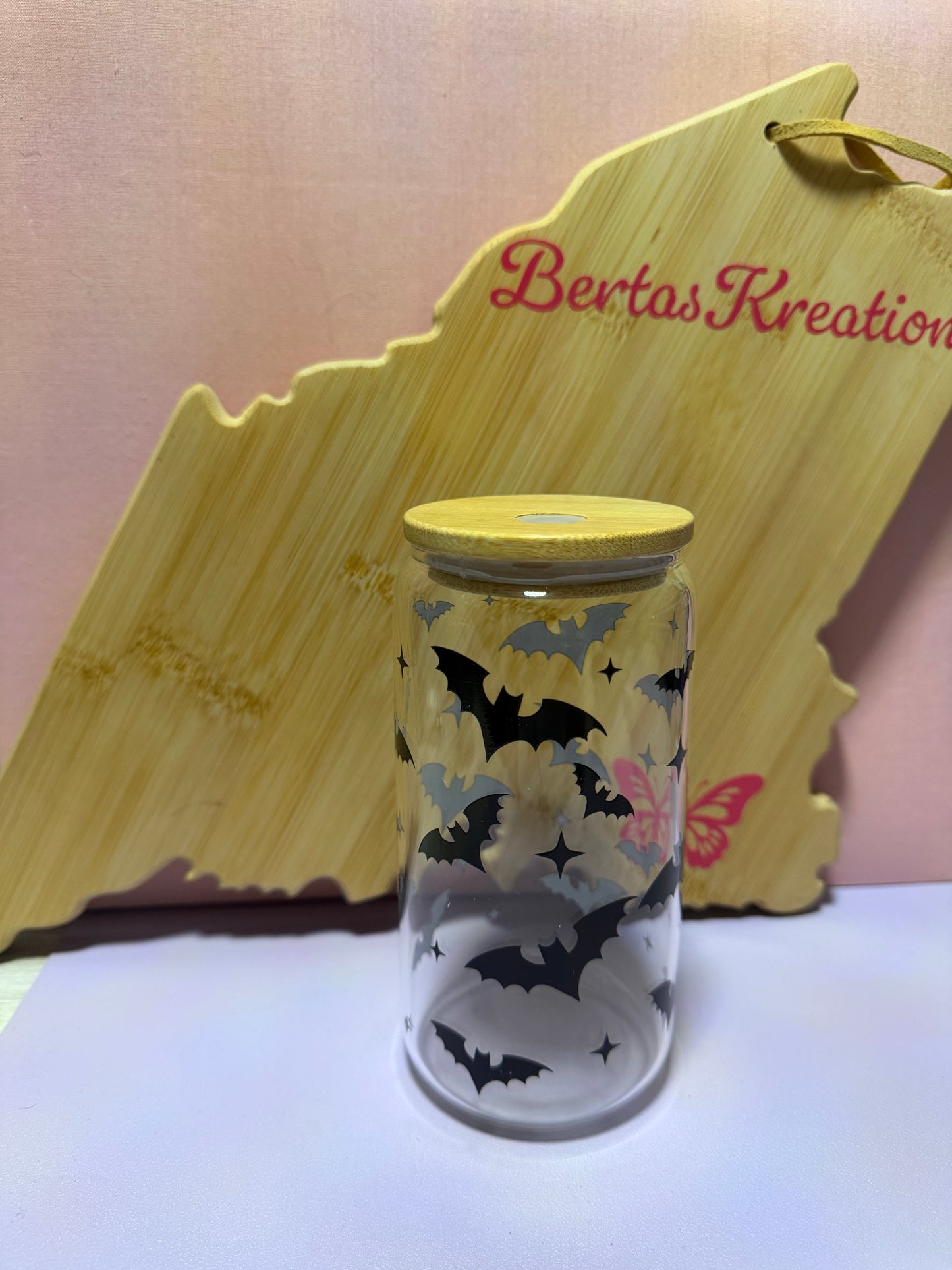 16oz pre-made glass cup