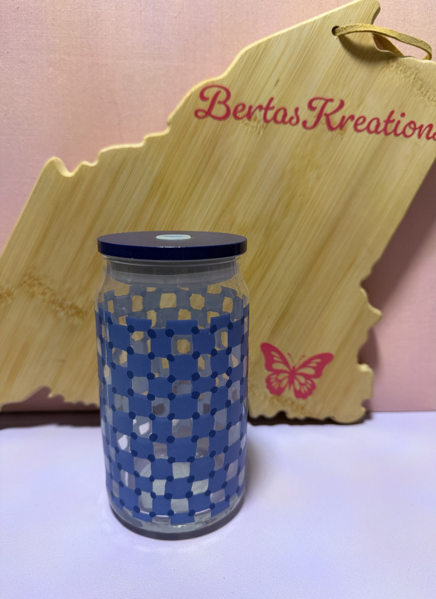 16oz pre-made glass cup