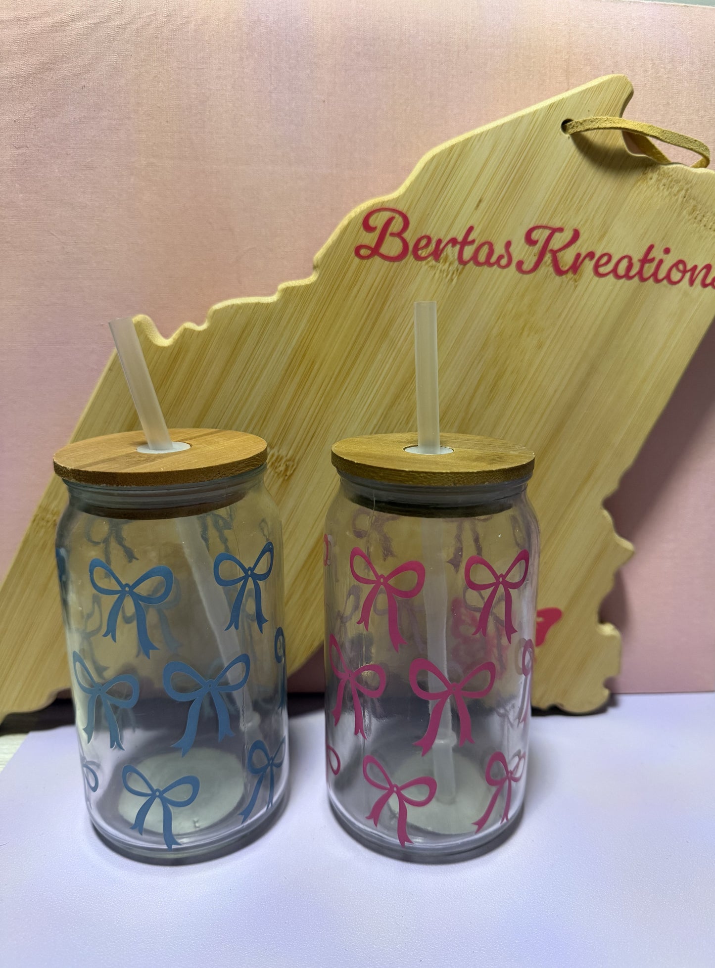 16oz pre-made glass cup