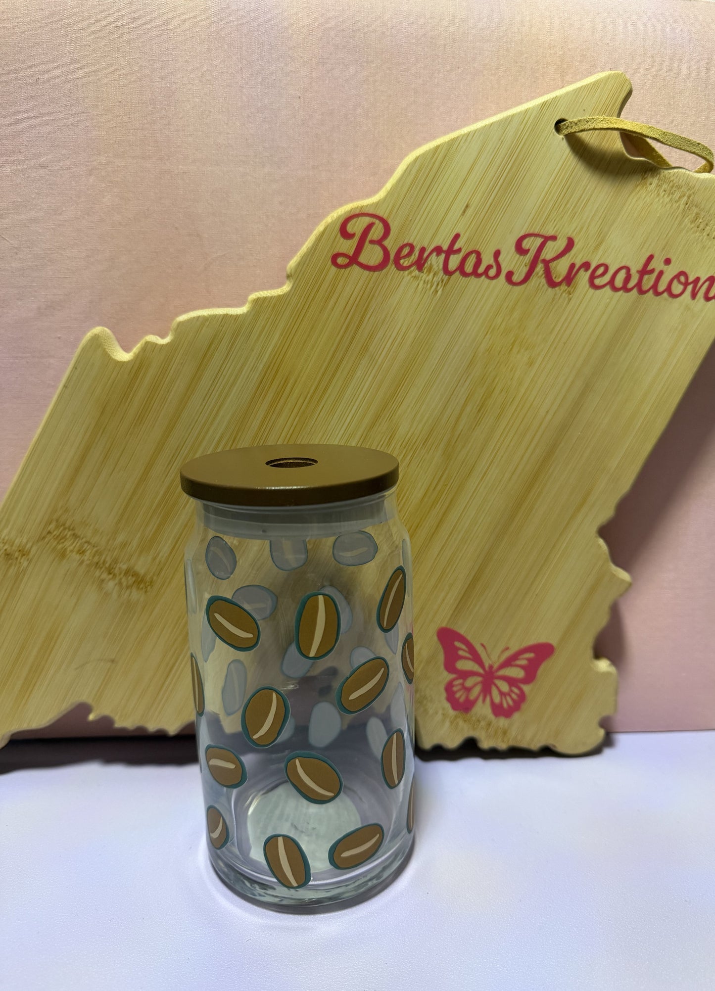 16oz pre-made glass cup