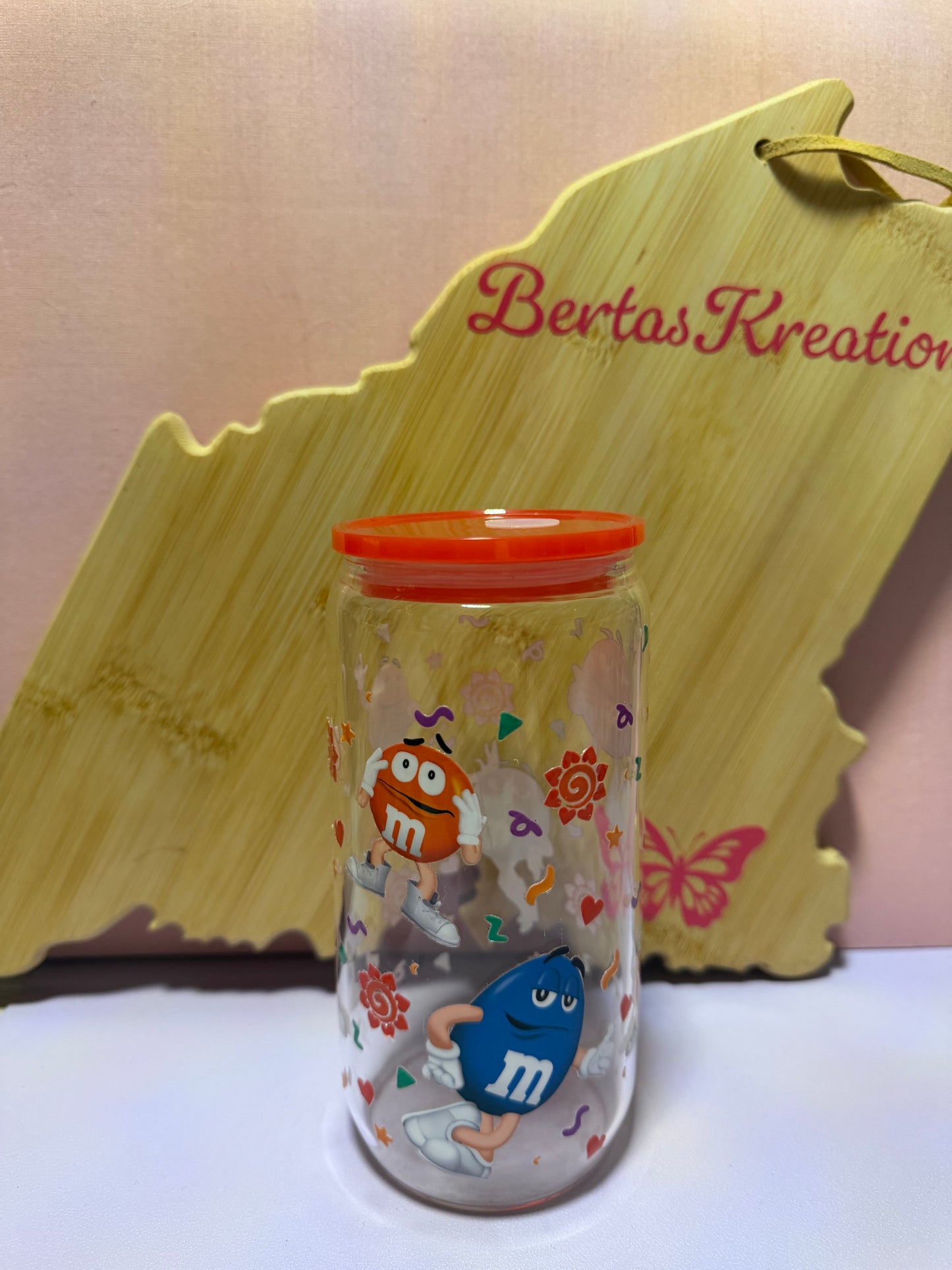 16oz pre-made glass cup
