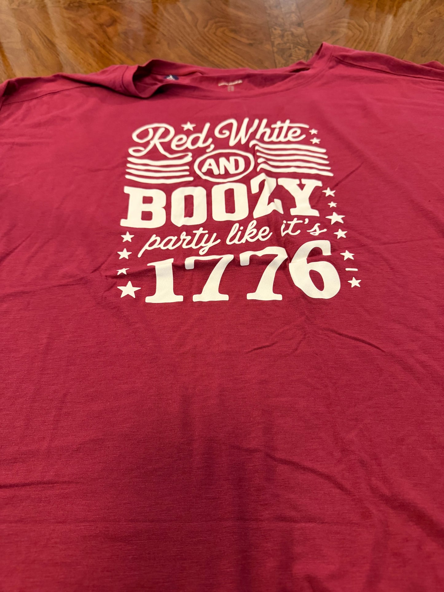 Pre-Made Red, White & Boozy T-shirts (Adult 2XL)